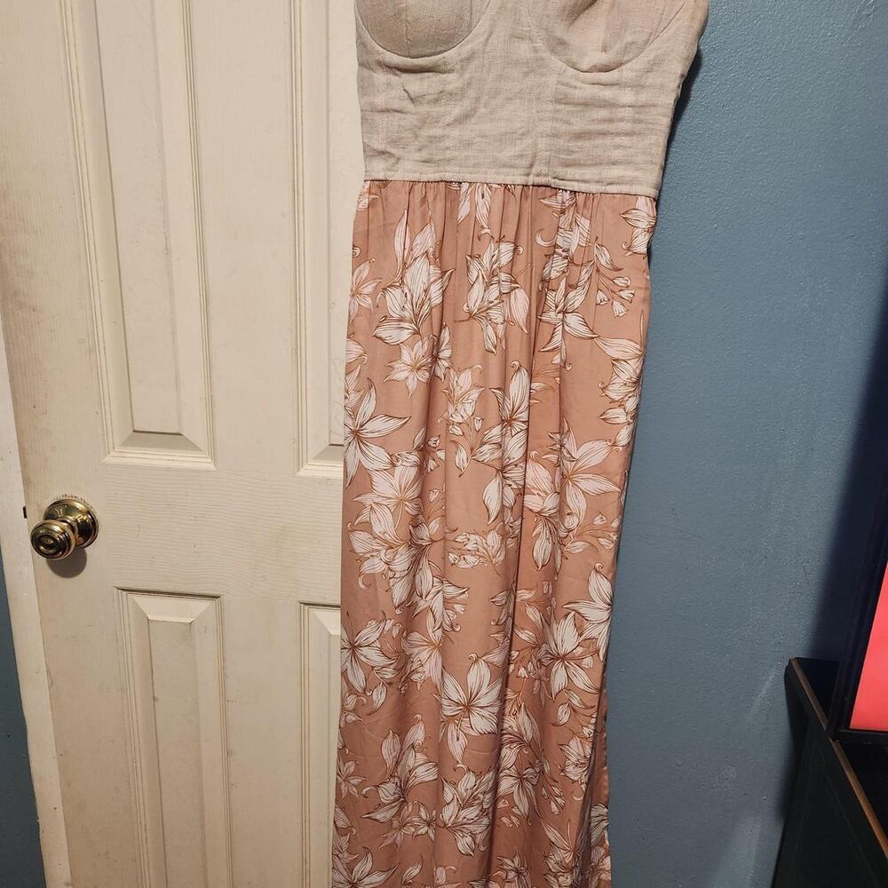 Band of the free # Free People white and pink floral maxi dress in a S